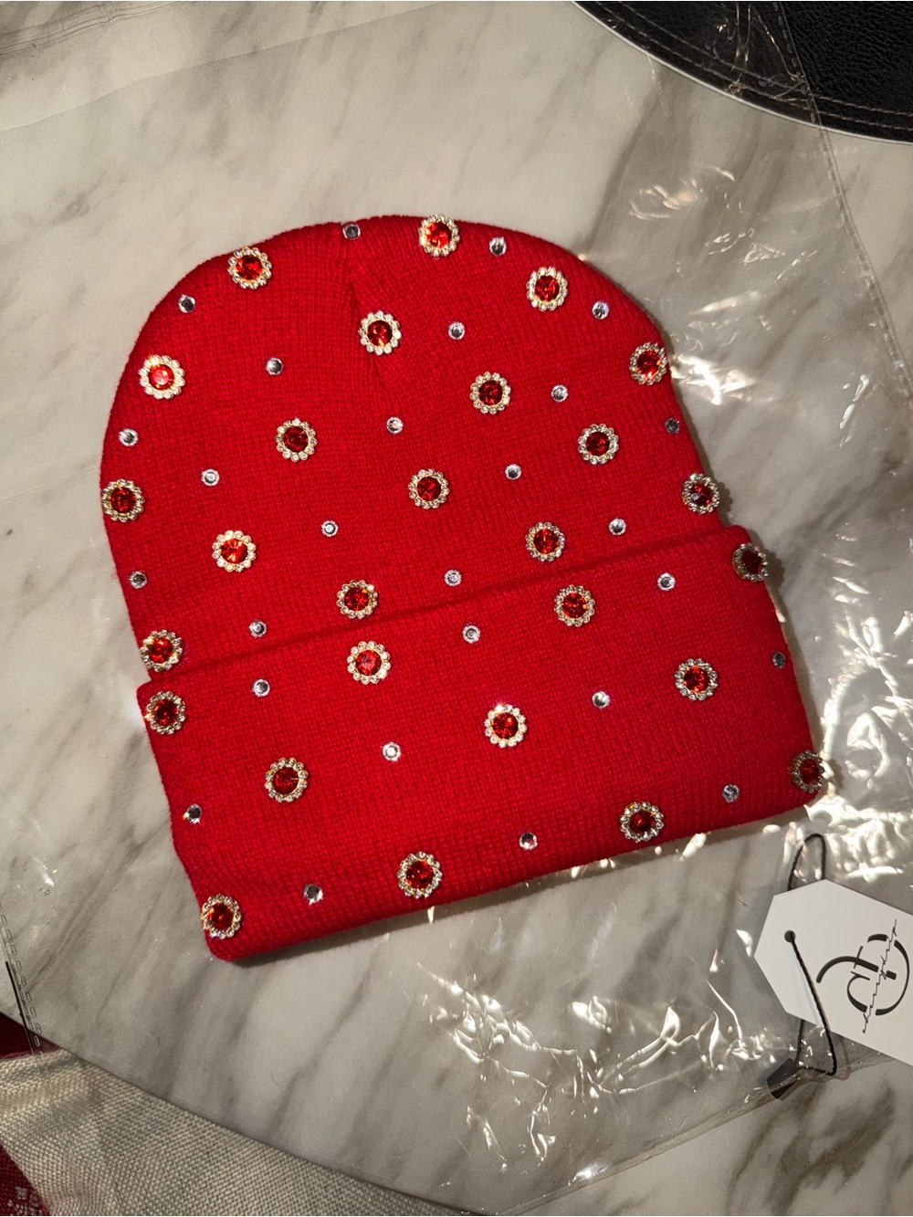 “Crimson Rain” Beanie